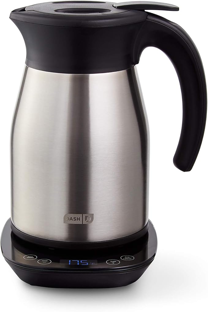 Dash Insulated Electric Kettle, Cordless Hot Water Kettle - Stainless Steel, 57oz/1.7L