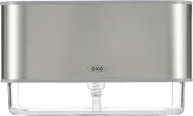 OXO Good Grips Stainless Steel Soap Dispensing Sponge Holder + OXO Good Grips Stainless Steel Soap Dispenser