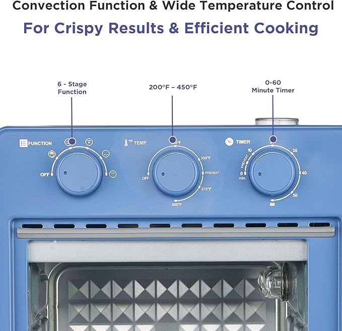Magnavox Home, 16.5 qt Air Fryer Oven, With Steam Infusion, Ocean
