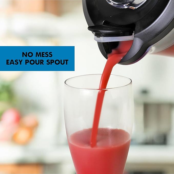 Kenmore Countertop Blender – Electric Mixer for Smoothies, Ice Crush & Pulse Function, Heavy Duty Tritan plastic Pitcher licuadora With 6 Speed, Kitchen Appliance, Dishwasher-Safe Jar, Black