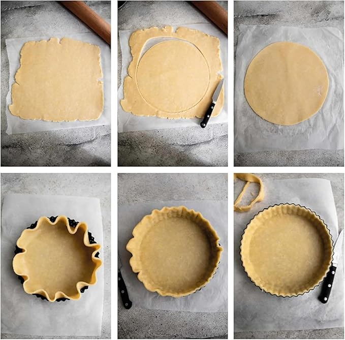 Deep Dish Quiche Lorraine Pie Pan - 7.87 inch Tart Pans with Removable Bottoms - Apple Pie Pan - 7.87 inch Tarte Tatin Pan - Deep Dish Pie Crust - Quiche Baking Dish