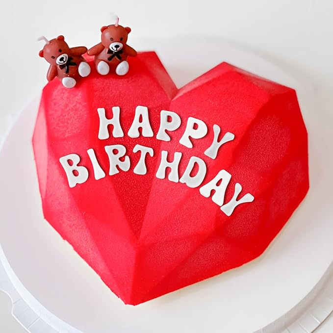 4 PCS Silicone Letter Molds, Non-Stick Number and Letter Fondant Molds for Chocolate, Candy, Cake Decoration, Cupcake Topper