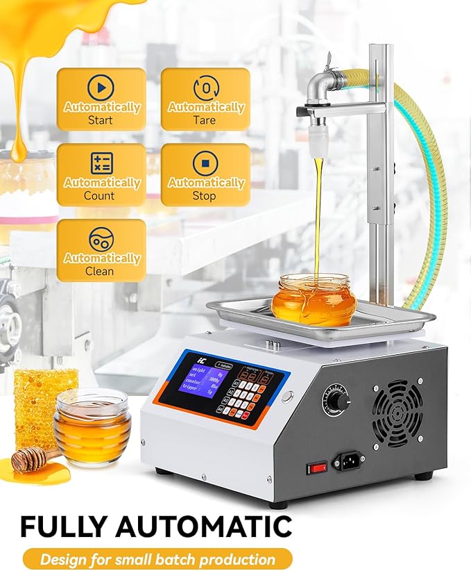 Hanchen Honey Filling Machine Automatic Bottling Machine Gear Pump Weigh Based Type for Viscous Liquid Laundry Detergent, Sauce, Ketchup