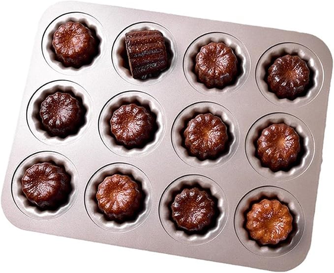 Popover Pans Nonstick 12 Popover Pan for Baking Yorkshire Muffin Puddings Cake Quiches Cupcake Mold Bakeware for Oven Baking Champagne
