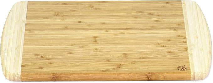 Totally Bamboo Kauai Cutting Board – Durable Bamboo Wood Chopping Board for Kitchen Prep, Serving, and Charcuterie, Knife-Friendly and Easy to Clean, 14.5 x 11.5 Inches