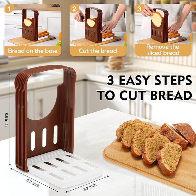 Teenyyou 2 Pcs Extra Large Bread Box with Slicer, Metal Farmhouse Bread Storage Container with Bamboo Cutting Board Lids Multi-size Breadbox Set for Kitchen Countertop(Black)