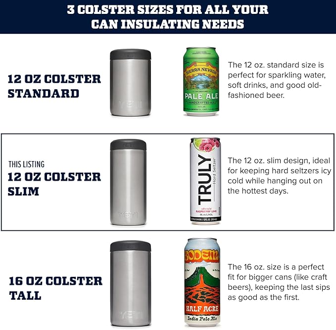 YETI Rambler 12 oz. Colster Slim Can Insulator for the Slim Hard Seltzer Cans, Rescue Red (NO CAN INSERT)