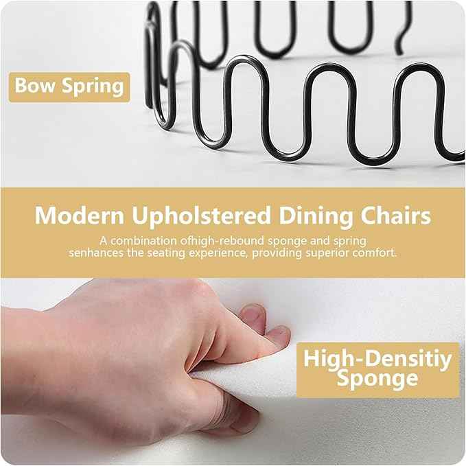Gold Velvet Dining Chairs Set of 6, Kitchen & Dining Room Chairs, Tufted Upholstered Dining Room Chair, Back Ring Pull Trim, Golden Stainless Steel Legs, Gold