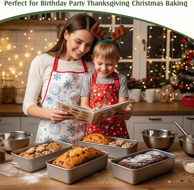 10 Pack Stainless Steel Loaf Pan Set 9 x 5 Inch Bread Baking Pans Banana Loaf Tins For Baking Cake Meatloaf Brownies Sourdough Lasagnas Dishwasher Safe