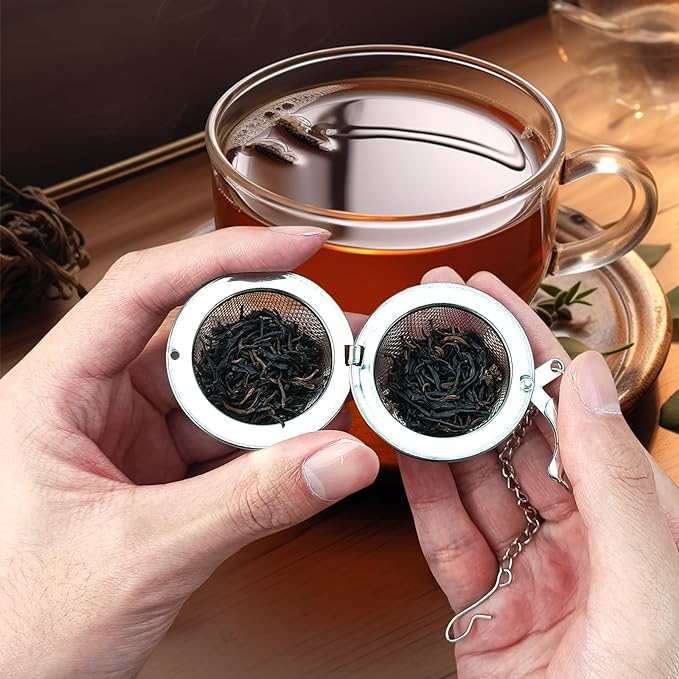 2Pcs Stainless Steel Mesh Tea Infuser, 2.1 inch Tea Ball with Cute Planet Cat Pendants,Tea Strainer Tea Diffuser Tea Steeper for Filtering Tea,Tea Infusers for Loose Tea (Cute Planet Cat, 2PC)