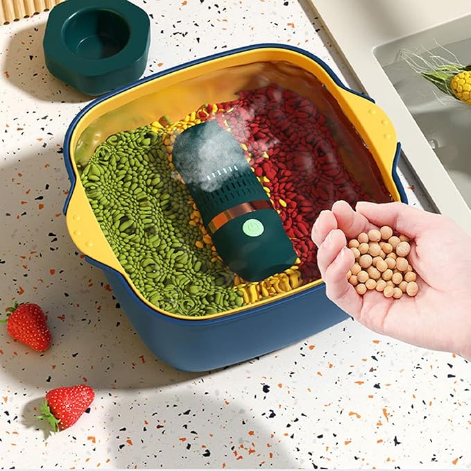 payanwin OH-ion Fruit & Vegetable Cleaner - Simply Drop in Water to Purify Produce, OH- Technology Removes 99% Pesticides, Wireless Charging for Grains/Meat