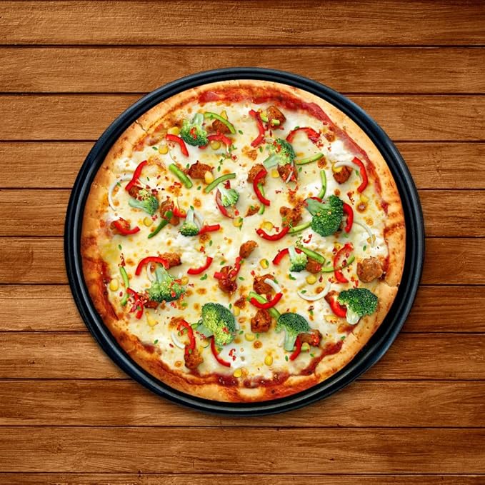 16-Inch Non-Stick Pizza Pan – Large Round Carbon Steel Bakeware for Crispy Crust – Oven-Safe, Easy-Clean Pizza Tray – Ideal for Frozen, Homemade, Flatbread & Thin Crust Pizzas