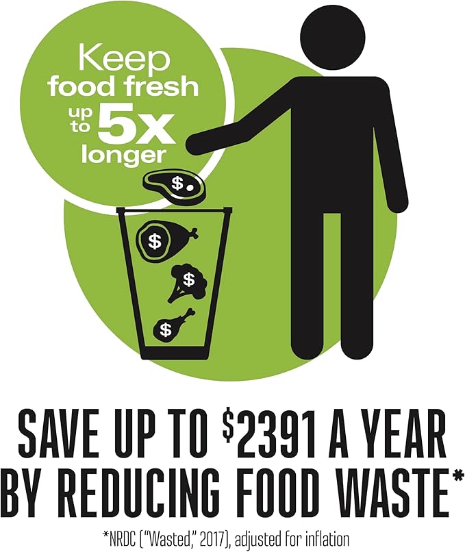 Weston Compact Food Vacuum Sealer Machine, Powerful 23” Hg Pump, For bags Up To 11” Wide, 100 Watts, Corner Guides for Easy Align, Intuitive Controls + Pulse Function, Black (65-2061-W)