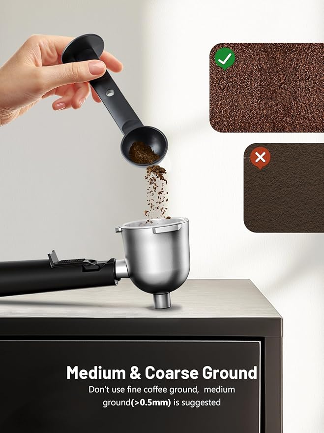 KEENSTAR 3.5Bar Espresso Machine with Milk Frother, 800W Compact Espresso and Cappuccino Machine with Preheating Function, 4 Cup Espresso Maker for Cappuccino or Latte, Gift for Coffee Lover Update
