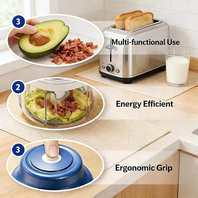 Electric Garlic Chopper Mini, Upgraded Rechargeable Veggie Chopper With Storage and Cover, One-Touch Food Processor with 4 Stainless Steel Blades for Onion Meat Chili Ginger (Green, 250ml)
