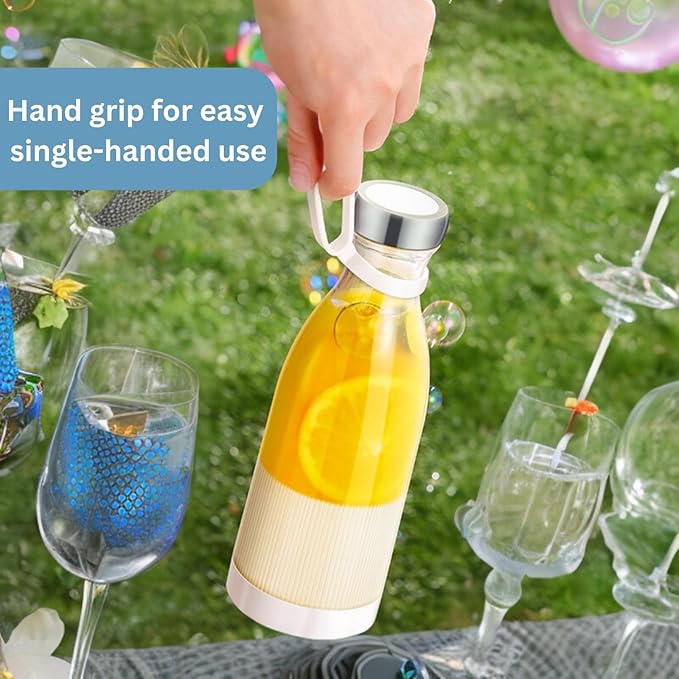 Portable Blender 2 Pack - 350 ML (12oz) Personal Size Blender for Gift - USB Rechargeable Stainless Steel 4 Blades Travel Blender for Shakes Smoothies