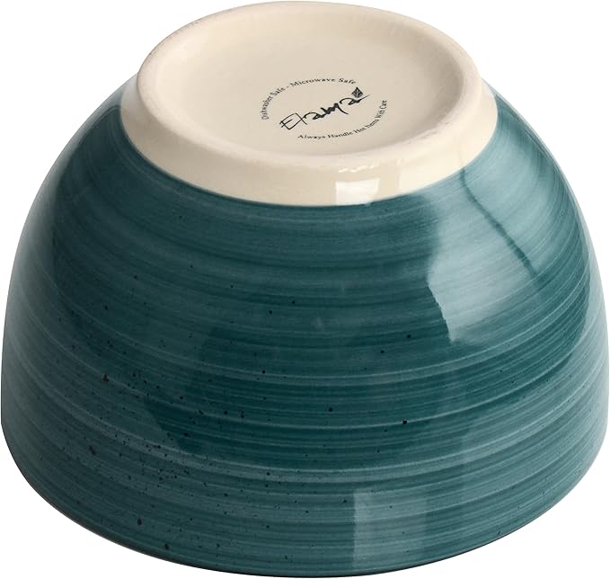 Elama Gia 24 Piece Stoneware Dinnerware Set (Dark Green)