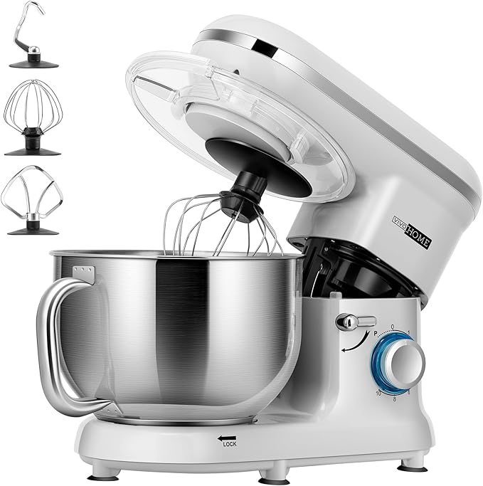 VIVOHOME 4.75 Quart Stand Mixer, 8 Speed Kitchen Electric Food Mixer with VIVOHOME Stand Mixer, 660W 10 Speed 6 Quart Tilt-Head Kitchen Electric Food Mixer