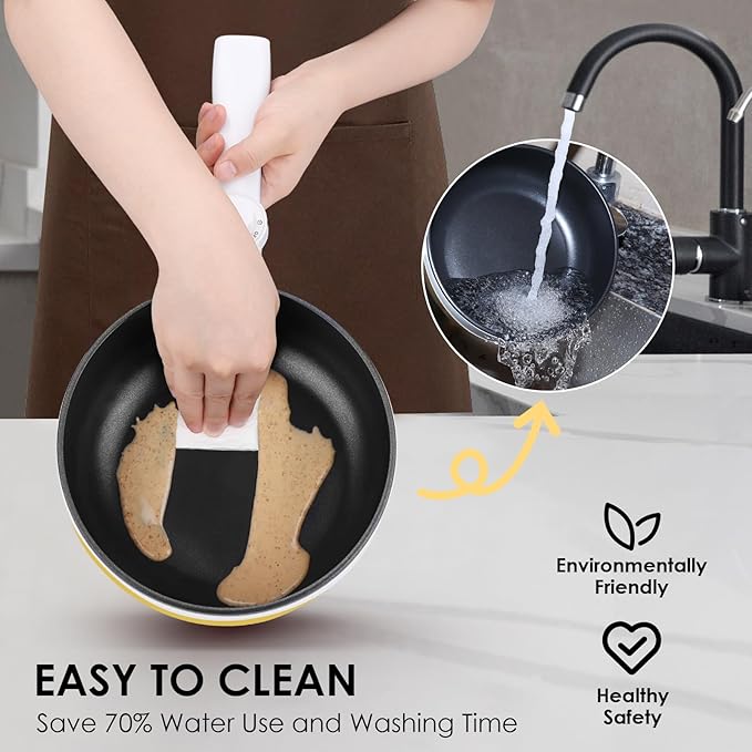 Audecook Hot Pot Electric, 1.7L Mini Electric Skillet Portable Nonstick Sauté Pan with Power Adjustment, Ramen Cooker Travel Multicooker for Steak/Soup/Egg/Oatmeal/Noodles
