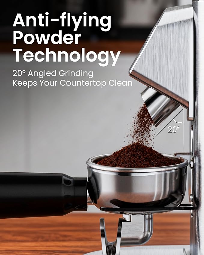 olayks Conical Burr Coffee Grinder Electric Coffee Bean Grinder with 48 Precise Settings, Anti-Static Coffee Grinders for Home Use, Adjustable Conical Burr Mill for Espersso/Drip/French Press