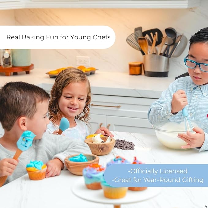 Handstand Kitchen Bluey Silicone Baking Utensil Set with 9" Spoon, 8.75" Spatula and 8.5" Whisk