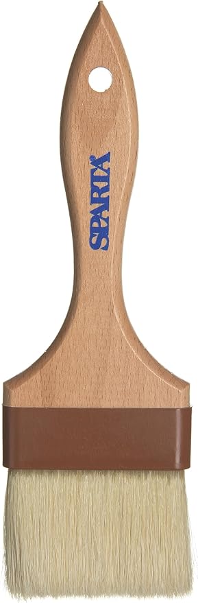 SPARTA Chef Series Basting Brush, Flat Boar Bristle Pastry Brush for Cooking and Baking, 3" Wide, 1 Count
