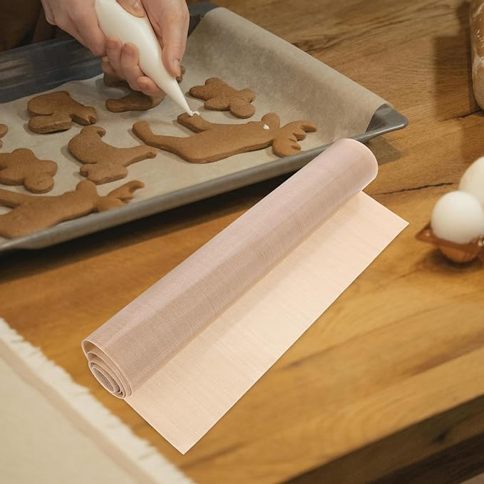 Silicone Baking Mat Roll 0.4mm Thick 30cm X 182.88cm Food Grade Non-stick Reusable Dough Rolling Mat for Oven Baking Cookies Biscuits Donuts