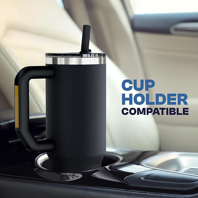 Frost Buddy Thicc Buddy - 30 oz Stainless Steel Vacuum Insulated Tumbler with Lid and Straw for Water - Travel Mug Cupholder Friendly - Gifts for Women Men Him Her (Nebula)