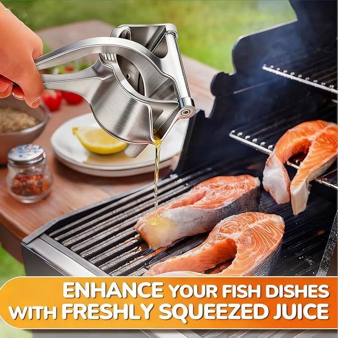 Hand Juicer Squeezer, Aluminum Alloy Fresh Fruit Juice Extractor, Fruit Juice Handheld Press Squeezer with Seed Filter, Heavy Duty Manual Hand Press Juicer for Orange Pomegranates Apple Lemon Lime (2)