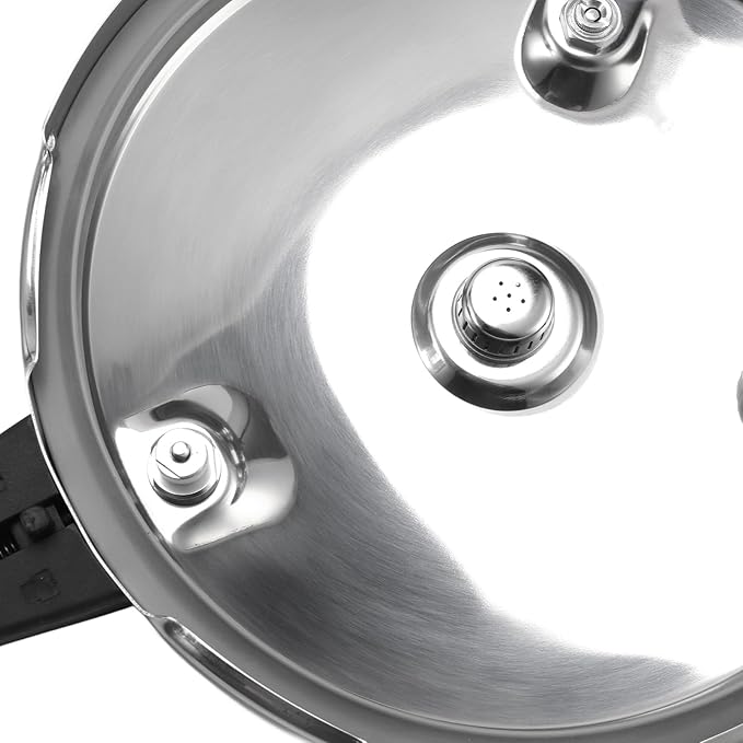 Electric Pressure Cooker, Alarm Valve, Anti-clogging Cover, 80KPA Stainless Steel Pressure Cooker for Gas Stove (7L)