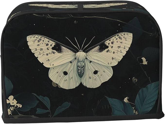 Aesthetics Butterfly Toaster Cover 2 Slice, Cute Country Bread Machine Cover, Washable Toaster Kitchen Small Appliance Cover Stain Resistant,with Top Handle