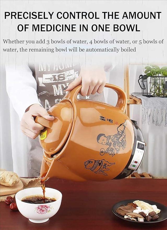 2-5L Automatic Chinese Medicine Pot, Multifunctional Electric Chinese Medicine Pot, Ceramic Pot, Wok for Cooking, Baking, Boiling a 2L