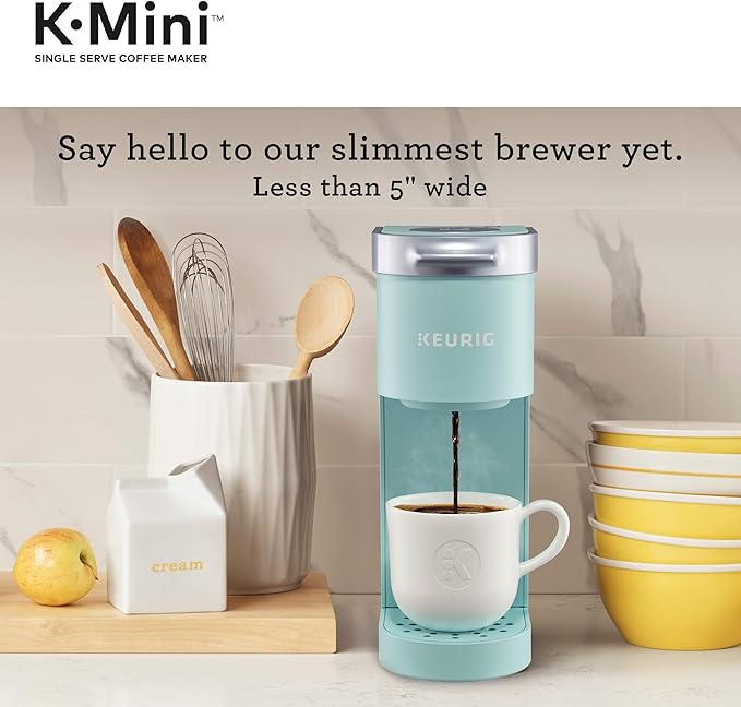 Keurig K-Mini Single Serve Coffee Maker & 3-Month Brewer Maintenance Kit Includes Descaling Solution, Water Filter Cartridges & Rinse Pods, Compatible Classic/1.0 & 2.0 K-Cup Coffee Makers, 7 Count