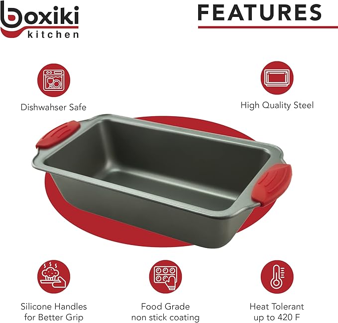 Premium Non-Stick Baking Set: Banana Bread Loaf Pan, 12 Cup Mini Muffin Pan with Silicone Liners, and Jumbo 6 Cup Muffin Pan - Professional Bakeware with Comfortable Silicone Handles