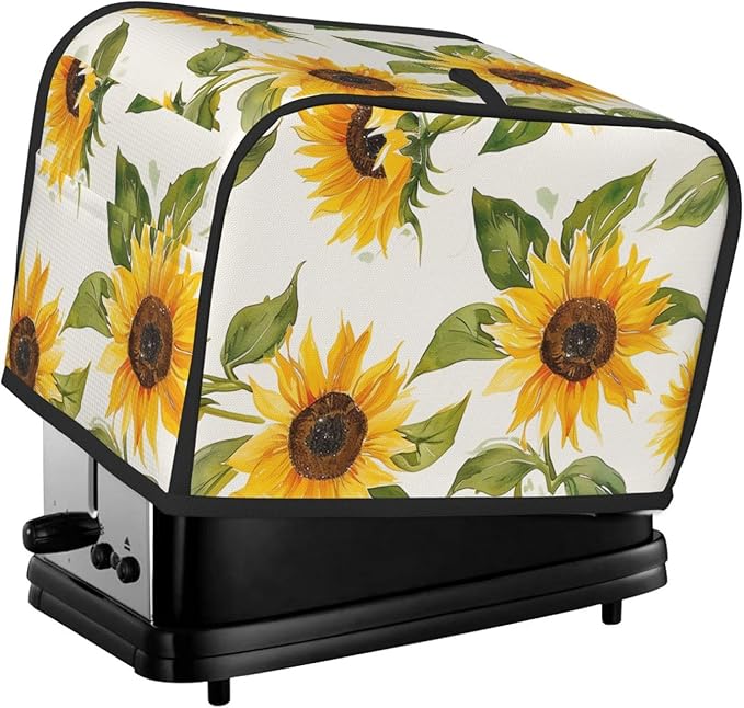Sunflowers Toaster Cover 2 Slice, Dust-Proof, Polyester, Water Resistant