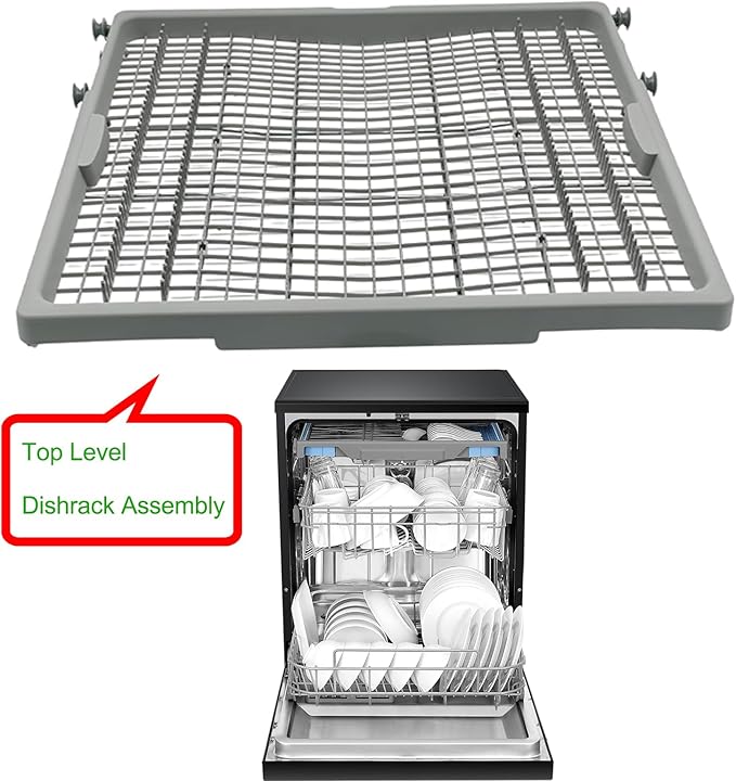 2026 Upgraded DD81-02031A Dishwasher Dishrack Wire Frame Dishwasher Top rack Assembly Replacement for Samsung Dishwasher Dishrack Modle DW80R5061/DW80R5060 etc.