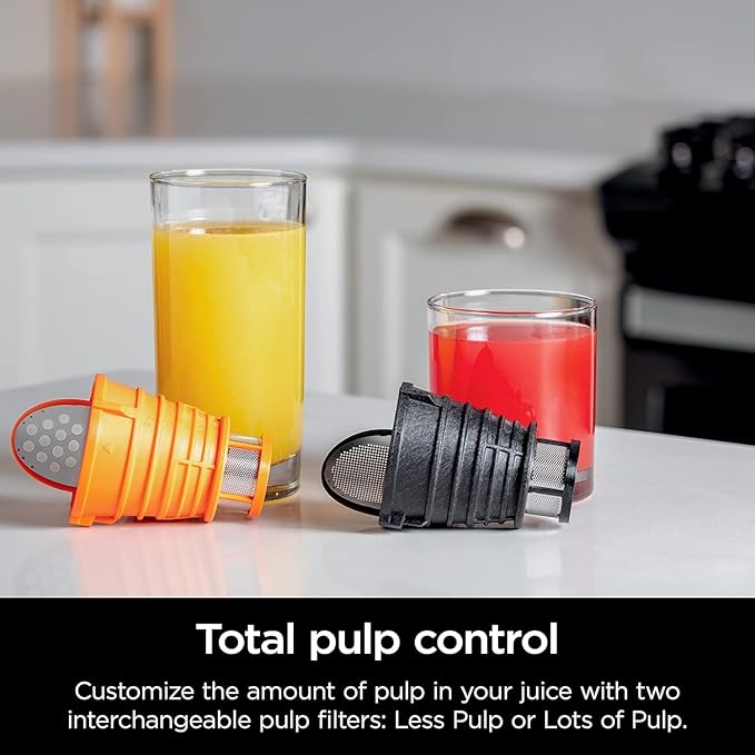 Ninja (Refurbished) JC151 NeverClog BPA-Free Cold Press Juicer with Total Pulp Control and 2 One-Touch Programs (Machine Gray, Renewed) (Renewed)