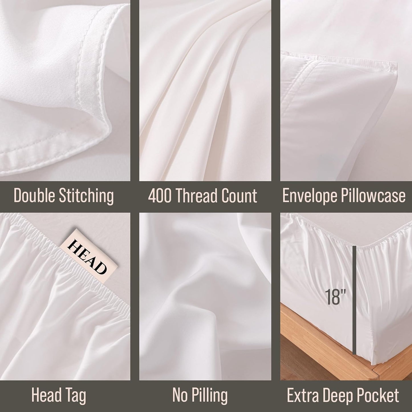 Bella Coterie Luxury Bamboo Viscose Cal King Size Sheet Set | 100% Organically Grown | Ultra Soft | Cooling for Hot Sleepers | 18" Deep Pocket [White]