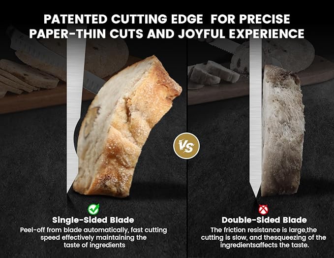 CoquusAid Bread Knife for Homemade Bread, 9 Inch Multifunction Serrated Knife, Razor Sharp Slicer, High Carbon German Steel Bread Cutter, Ergonomic Handle Design for Sourdough Turkey Fruit Cutting