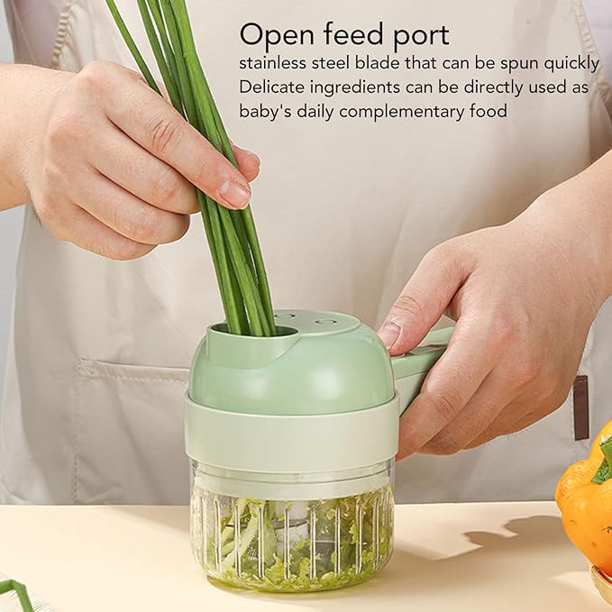 Electric Garlic Chopper, 200ml Mini Portable Veggie Chopper Onion
