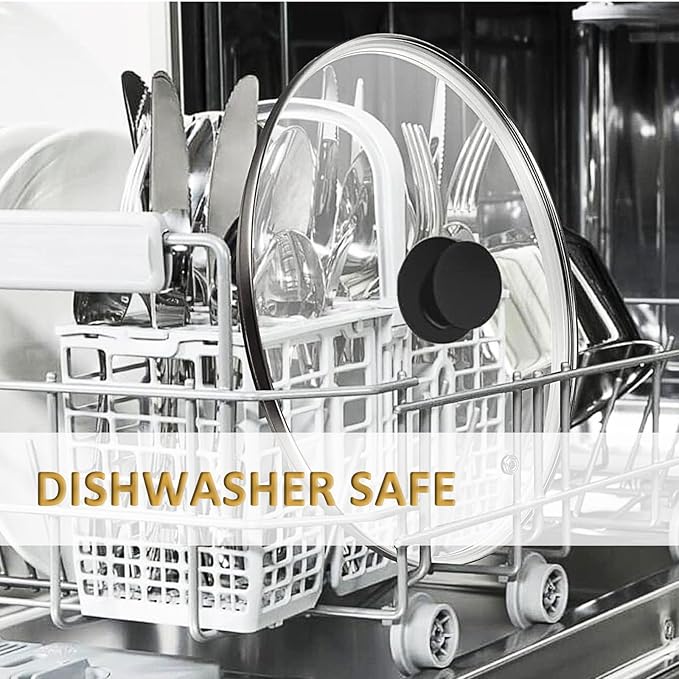 Glass Lids, Replacement Tempered Clear Glass Lids with Steam Vent，Covers For pots, pans and skillets，Available in Small and Large 8, 9.5, 10.25, 11, 12, and 12.5 Inch