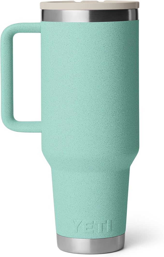 YETI Rambler 40 oz Travel Mug with Flip Straw Lid – Stainless Steel, Vacuum Insulated, Leakproof, Cup Holder Friendly