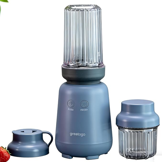 1000W 6-Blade Single-Serve Blender Exclusive Blender 28/14oz Tritan Blending Cup, Make milkshakes, salad dressings, sauces, crush ice, and blend frozen fruits