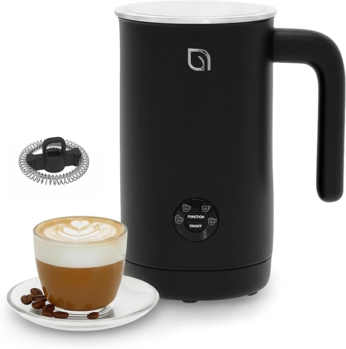 WILLOW Eco Series Milk Frother, 4 in 1 Milk Steamer, One Button Operation Hot and Cold Foam Maker 8.12oz/240ml Milk Warmer for Coffee & Latte, Made from 99% Recycled Plastics, 100% Non-Toxic