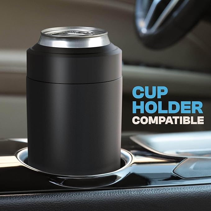 Frost Buddy Universal Can Cooler - Fits all - Stainless Steel Can Cooler for 12 oz & 16 oz Regular or Slim Cans & Bottles - Stainless Steel (Blue Ice Cream)