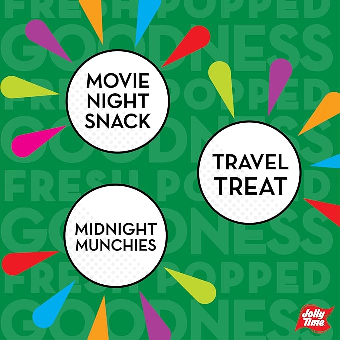 Jolly Time Jalapeño Butter, Microwave Popcorn with Just the Right Heat, 3oz Sharing Bag, 6 Bags Per Carton (Jalapeño Butter, 3 Ounce (Pack of 36))