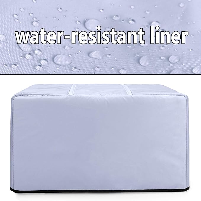 Luxja Dust Cover for Microwave Oven (Fits Most 0.7 Cu.Ft Microwaves), Microwave Oven Cloth Cover with Front Pocket, Gray