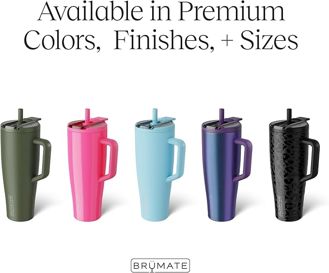 BrüMate Era Flip 40oz Tumbler with 100% Leakproof Covered Straw Lid | Hygienic Covered Straw | Insulated Stainless Steel Water Bottle with Handle | Cup Holder Friendly | BPA-Free (Lilac Dusk)