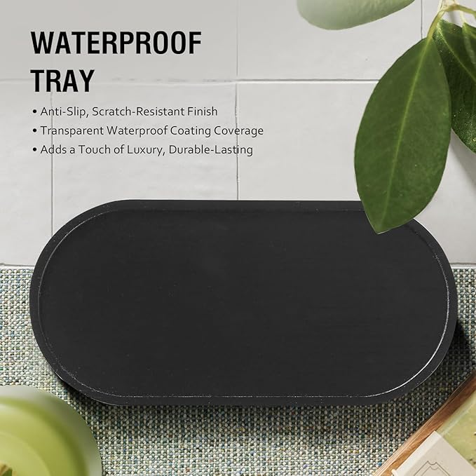 MOMEEMO Black Soap Dispenser Bathroom, Contains Lotion and Hand Soap Dispenser, Suitable for Bathroom Accessories Decor. (Black)