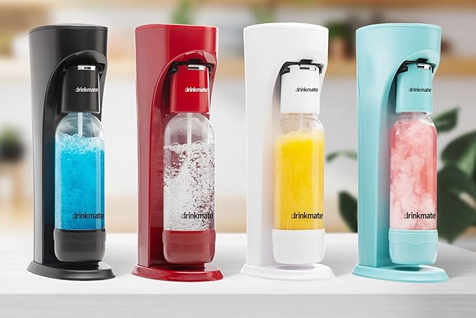 Drinkmate Carbonated Beverage Maker with 3 oz Test Cylinder (White)